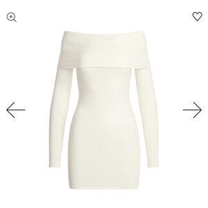 SKIMS Off-Shoulder White Dress